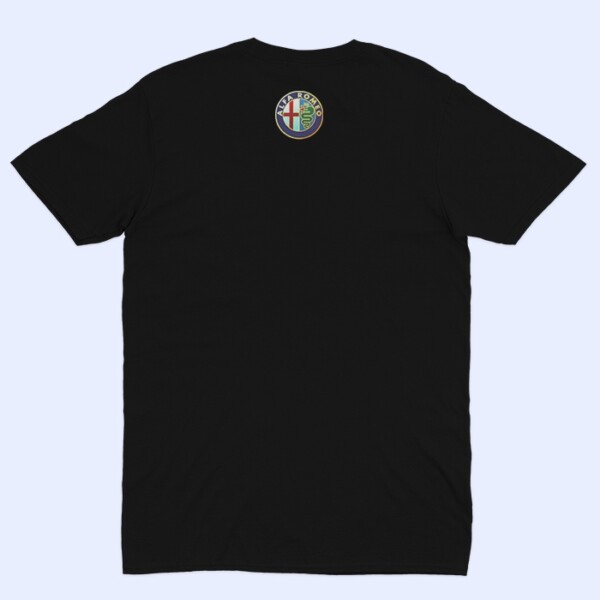 alfa romeo logo boja muska majica ledja crna
