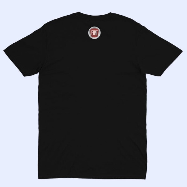 fiat logo boja muska majica ledja crna