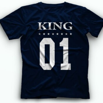 majica king 01 kratki rukav navy plava