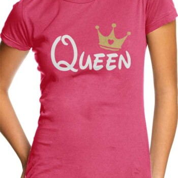 majica queen mala kruna kratki rukav roza